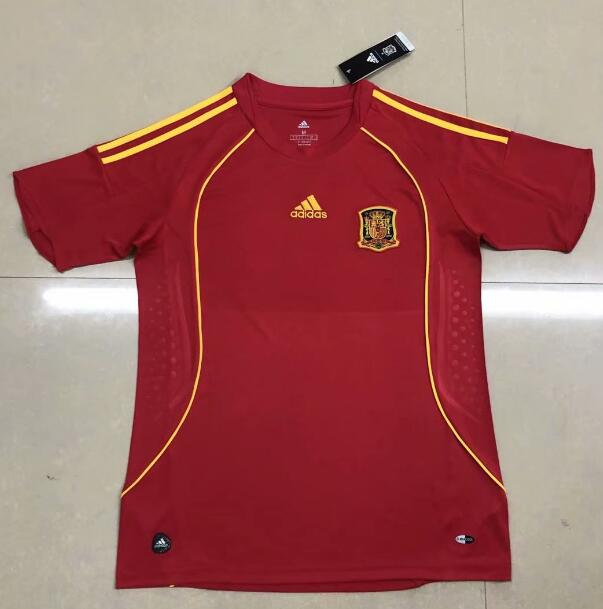 2008 Spain Retro Home Kit Soccer Jersey